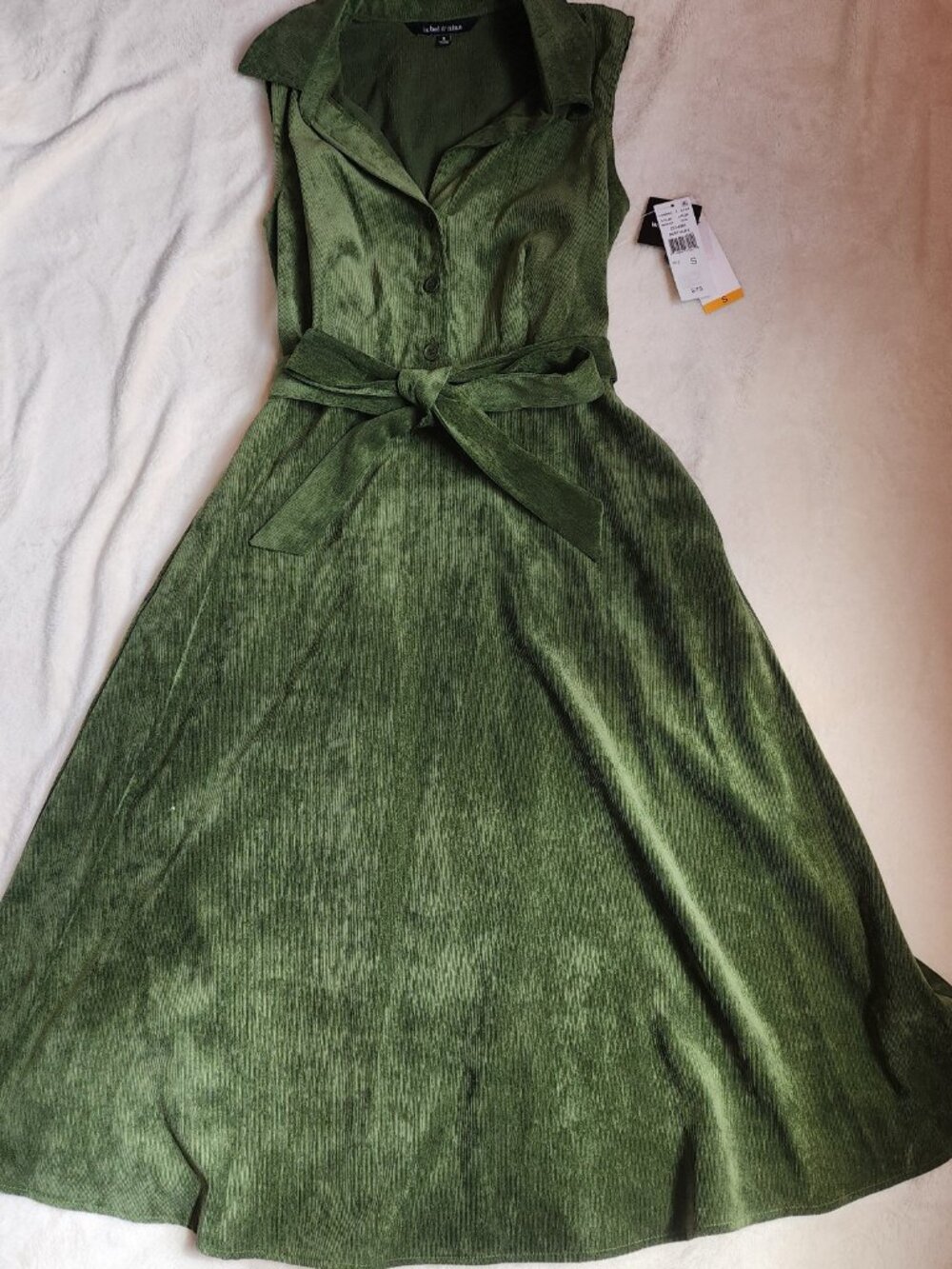 Women's Rust Olive Sleeveless Midi Dress - Picture 2 of 13